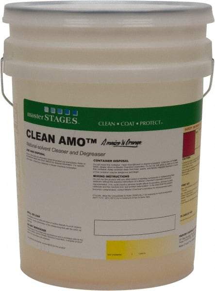 Master Fluid Solutions - 5 Gal Bucket Cleaner/Degreaser - Liquid, Natural Solvent Extracted from Corn & Oranges, Low Odor - Exact Industrial Supply