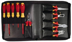 Wiha - 10 Piece Insulated Hand Tool Set - Comes in Tool Box - Exact Industrial Supply