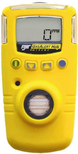 BW Technologies by Honeywell - Vibration, Visual & Audible Alarm, LCD Display, Single Gas Detector - Monitors Hydrogen Sulfide, -40 to 50°C Working Temp - Exact Industrial Supply