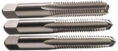 Hertel - #0-80 UNF, 2 Flute, Bottoming, Plug & Taper, Bright Finish, High Speed Steel Tap Set - 1-5/8" OAL, 2B/3B Class of Fit - Exact Industrial Supply