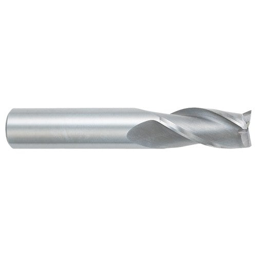 3/16″ Dia. × 3/16″ Shank × 5/8″ DOC × 2″ OAL, Carbide, TiAlN, 3 Flute, Square, Solid End Mill - Exact Industrial Supply