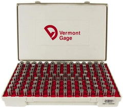 Vermont Gage - 125 Piece, 14-16.48 mm Diameter Plug and Pin Gage Set - Minus 0.01 mm Tolerance, Class ZZ - Exact Industrial Supply