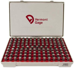 Vermont Gage - 125 Piece, 14.01-16.49 mm Diameter Plug and Pin Gage Set - Minus 0.01 mm Tolerance, Class ZZ - Exact Industrial Supply