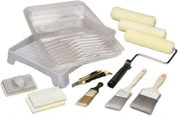 Ability One - Trim Paint Roller Kit - Includes Paint Tray, Roller Cover & Frame - Exact Industrial Supply