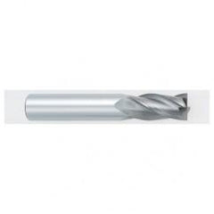 1/2 Dia. x 3 Overall Length 4-Flute Square End Solid Carbide SE End Mill-Round Shank-Center Cutting-Uncoated - Exact Industrial Supply