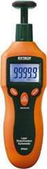 Extech - Accurate up to 0.05%, Contact and Noncontact Tachometer - 6.2 Inch Long x 2.3 Inch Wide x 1.6 Inch Meter Thick, 2 to 99,999 RPM Measurement - Exact Industrial Supply