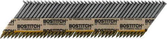 Stanley Bostitch - 11 Gauge 0.131" Shank Diam 3-1/2" Long Framing Nails for Power Nailers - Steel, Bright Finish, Smooth Shank, Angled Stick Paper Tape Collation, Round Head - Exact Industrial Supply