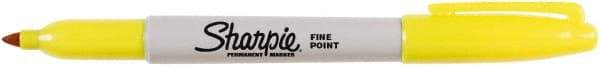 Sharpie - Yellow Permanent Marker - Fine Tip, AP Nontoxic Ink - Exact Industrial Supply