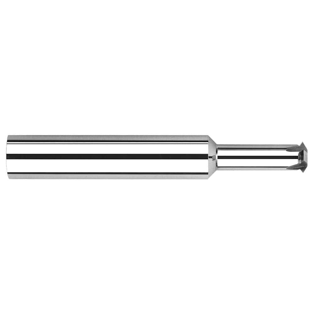 Single Profile Thread Mill: 0-80, 80 to 80 TPI, Internal & External, 2 Flutes, Solid Carbide 0.044″ Cut Dia, 1/8″ Shank Dia, 1.5″ OAL, Bright/Uncoated