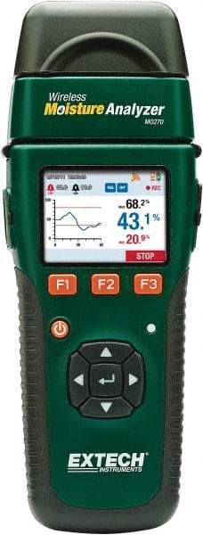 Extech - 32 to 122°F Operating Temp, Moisture Meter - LCD Display - Exact Industrial Supply