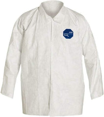 Dupont - Size L, White, General Purpose, Long Sleeve Shirt - 38-1/4 to 41-3/4 Inch Chest, 32-1/2 Inch Long, Tyvek - Exact Industrial Supply