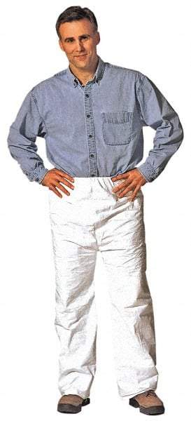 Dupont - Size S, Tyvek General Purpose Work Pants - 22 Inch Waist, 27 Inch Inseam, White - Exact Industrial Supply