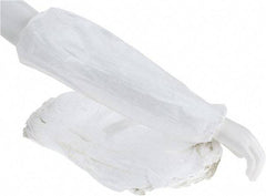 Dupont - Size Universal, White Tyvek Disposable Sleeve - 18" Long Sleeve, Elastic Opening at Both Ends - Exact Industrial Supply