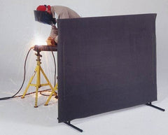 Singer Safety - 8 Ft. Wide x 6 Ft. High, 14 mil Thick Transparent Vinyl Portable Welding Screen Kit - Gray - Exact Industrial Supply