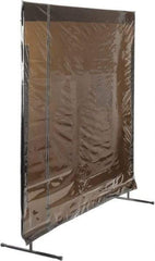 Singer Safety - 6 Ft. Wide x 6 Ft. High, 14 mil Thick Transparent Vinyl Portable Welding Screen Kit - Gray - Exact Industrial Supply