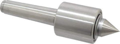 Made in USA - MT4 Taper Shank, 2-1/2" Head Diam 2,890 Lb Capacity Live Center - 2-11/16" Head Length, 1-1/4" Point Diam, 1-1/2" Point Len, 8-5/8" OAL, Standard Point - Exact Industrial Supply