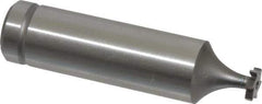 Made in USA - 1/4" Diam x 1/16" Face Width, Cobalt, 6 Teeth, Shank Connection Woodruff Keyseat Cutter - Uncoated, 2-1/16" OAL x 1/2" Shank, Straight Teeth, ANSI 202, Old Standard 201 - Exact Industrial Supply