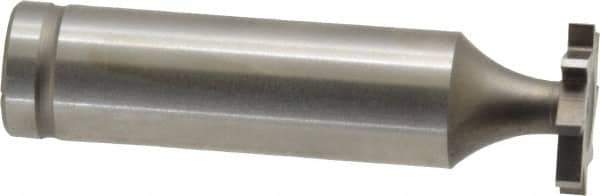 Made in USA - 5/8" Diam x 3/32" Face Width, Cobalt, 8 Teeth, Shank Connection Woodruff Keyseat Cutter - Uncoated, 2-3/32" OAL x 1/2" Shank, Straight Teeth, ANSI 305, Old Standard 4 - Exact Industrial Supply