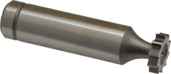 Made in USA - 1/2" Diam x 1/8" Face Width, Cobalt, 10 Teeth, Shank Connection Woodruff Keyseat Cutter - Uncoated, 2-1/8" OAL x 1/2" Shank, Straight Teeth, ANSI 404, Old Standard 3 - Exact Industrial Supply