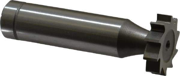 Made in USA - 3/4" Diam x 3/16" Face Width, Cobalt, 10 Teeth, Shank Connection Woodruff Keyseat Cutter - Uncoated, 2-3/16" OAL x 1/2" Shank, Straight Teeth, ANSI 606, Old Standard 9 - Exact Industrial Supply