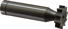 Made in USA - 3/4" Diam x 3/16" Face Width, Cobalt, 10 Teeth, Shank Connection Woodruff Keyseat Cutter - Uncoated, 2-3/16" OAL x 1/2" Shank, Straight Teeth, ANSI 606, Old Standard 9 - Exact Industrial Supply