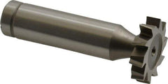 Made in USA - 7/8" Diam x 3/16" Face Width, Cobalt, 10 Teeth, Shank Connection Woodruff Keyseat Cutter - Uncoated, 2-3/16" OAL x 1/2" Shank, Staggered Teeth, ANSI 607, Old Standard 11 - Exact Industrial Supply