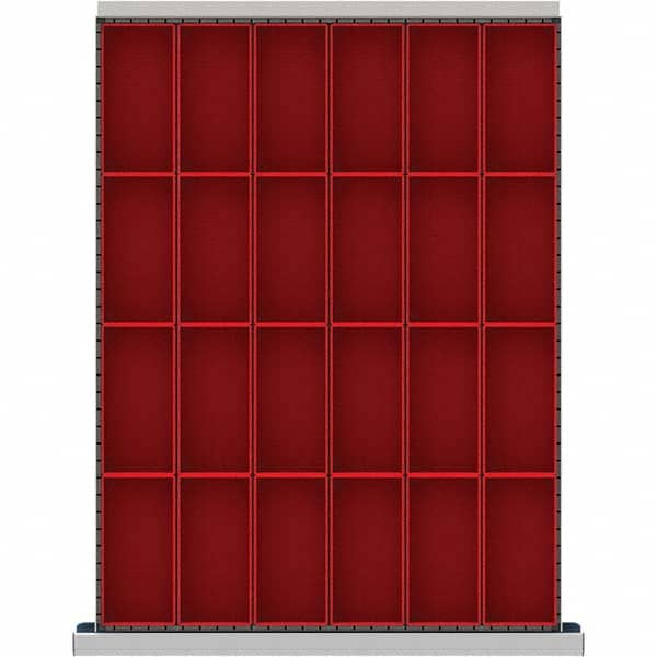 LISTA - 24-Compartment Drawer Divider Layout for 3.15" High Drawers - Exact Industrial Supply