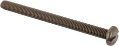 Value Collection - #10-32 UNF, 2-1/2" Length Under Head Slotted Drive Machine Screw - Pan Head, Grade 18-8 Stainless Steel, Uncoated, Without Washer - Exact Industrial Supply