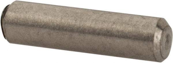 Value Collection - 3/32" Diam x 3/8" Pin Length 316 Stainless Steel Standard Dowel Pin - Bright Finish, 2 Beveled End - Exact Industrial Supply