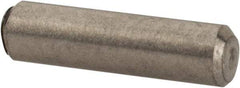 Value Collection - 3/32" Diam x 3/8" Pin Length 316 Stainless Steel Standard Dowel Pin - Bright Finish, 2 Beveled End - Exact Industrial Supply