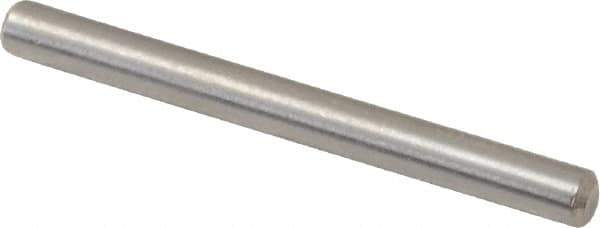 Value Collection - 3/32" Diam x 1" Pin Length 316 Stainless Steel Standard Dowel Pin - Bright Finish, 2 Beveled End - Exact Industrial Supply