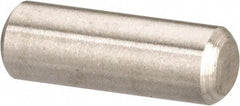 Value Collection - 1/8" Diam x 3/8" Pin Length 316 Stainless Steel Standard Dowel Pin - Bright Finish, 2 Beveled End - Exact Industrial Supply