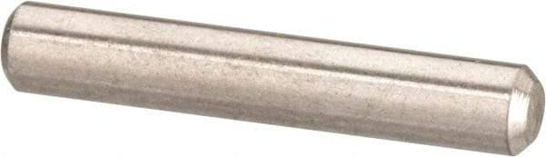 Value Collection - 1/8" Diam x 1/2" Pin Length 316 Stainless Steel Standard Dowel Pin - Bright Finish, 2 Beveled End - Exact Industrial Supply