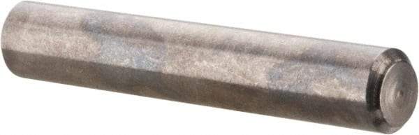 Value Collection - 1/8" Diam x 3/4" Pin Length 316 Stainless Steel Standard Dowel Pin - Bright Finish, 2 Beveled End - Exact Industrial Supply