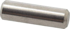 Value Collection - 3/16" Diam x 5/8" Pin Length 316 Stainless Steel Standard Dowel Pin - Bright Finish, 2 Beveled End - Exact Industrial Supply