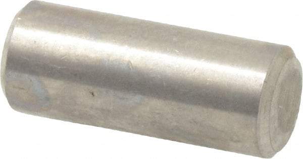 Value Collection - 1/4" Diam x 5/8" Pin Length 316 Stainless Steel Standard Dowel Pin - Bright Finish, 2 Beveled End - Exact Industrial Supply