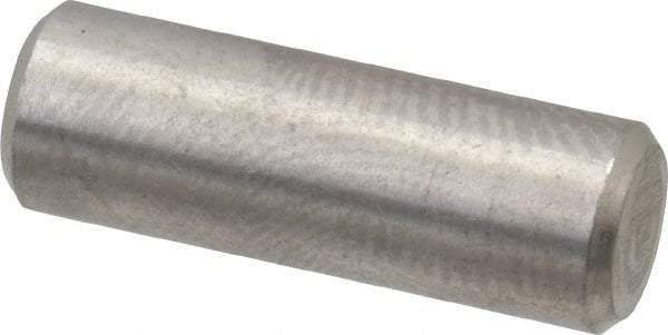 Value Collection - 1/4" Diam x 3/4" Pin Length 316 Stainless Steel Standard Dowel Pin - Bright Finish, 2 Beveled End - Exact Industrial Supply