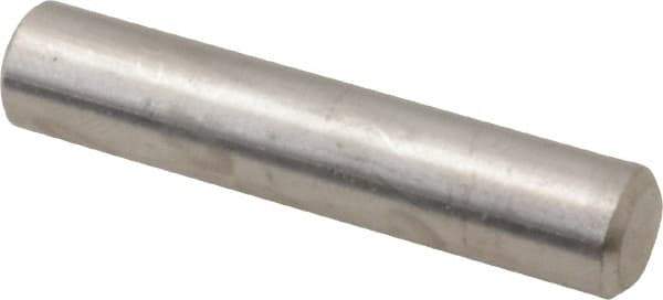 Value Collection - 1/4" Diam x 1-1/4" Pin Length 316 Stainless Steel Standard Dowel Pin - Bright Finish, 2 Beveled End - Exact Industrial Supply