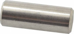 Value Collection - 3/8" Diam x 1" Pin Length 316 Stainless Steel Standard Dowel Pin - Bright Finish, 2 Beveled End - Exact Industrial Supply