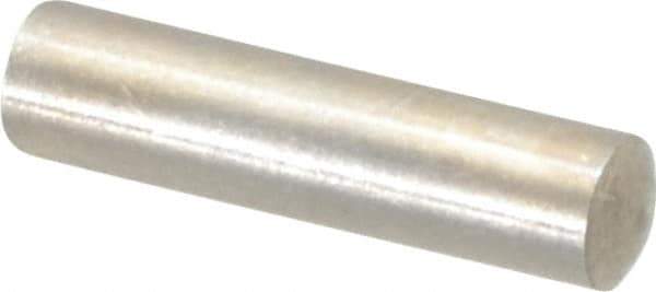 Value Collection - 4mm Diam x 16mm Pin Length 316 Stainless Steel Standard Dowel Pin - Bright Finish, 1 Rounded End - Exact Industrial Supply