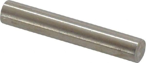 Value Collection - 4mm Diam x 24mm Pin Length 316 Stainless Steel Standard Dowel Pin - Bright Finish, 1 Rounded End - Exact Industrial Supply