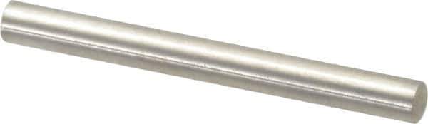Value Collection - 4mm Diam x 40mm Pin Length 316 Stainless Steel Standard Dowel Pin - Bright Finish, 1 Rounded End - Exact Industrial Supply