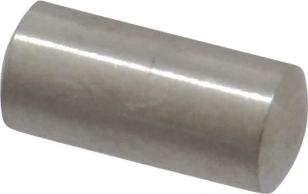 Value Collection - 5mm Diam x 10mm Pin Length 316 Stainless Steel Standard Dowel Pin - Bright Finish, 1 Rounded End - Exact Industrial Supply