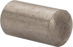 Value Collection - 6mm Diam x 10mm Pin Length 316 Stainless Steel Standard Dowel Pin - Bright Finish, 1 Rounded End - Exact Industrial Supply