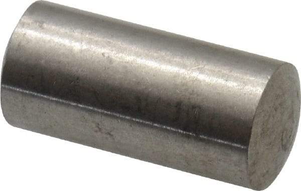 Value Collection - 6mm Diam x 12mm Pin Length 316 Stainless Steel Standard Dowel Pin - Bright Finish, 1 Rounded End - Exact Industrial Supply
