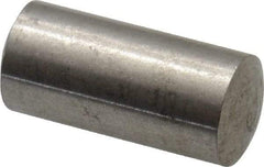 Value Collection - 6mm Diam x 12mm Pin Length 316 Stainless Steel Standard Dowel Pin - Bright Finish, 1 Rounded End - Exact Industrial Supply