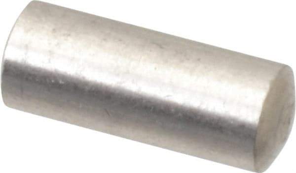 Value Collection - 6mm Diam x 14mm Pin Length 316 Stainless Steel Standard Dowel Pin - Bright Finish, 1 Rounded End - Exact Industrial Supply