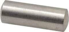 Value Collection - 6mm Diam x 16mm Pin Length 316 Stainless Steel Standard Dowel Pin - Bright Finish, 1 Rounded End - Exact Industrial Supply