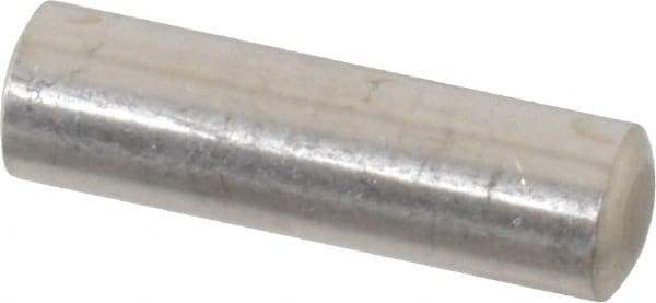 Value Collection - 6mm Diam x 20mm Pin Length 316 Stainless Steel Standard Dowel Pin - Bright Finish, 1 Rounded End - Exact Industrial Supply