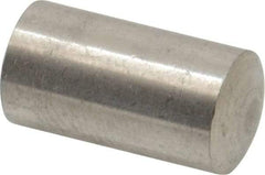 Value Collection - 8mm Diam x 14mm Pin Length 316 Stainless Steel Standard Dowel Pin - Bright Finish, 1 Rounded End - Exact Industrial Supply